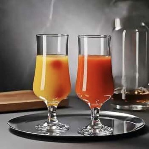 6-Piece Tulip Shape Cocktail & Wine Glass Set – 380ml Premium Lead-Free Crystal with Long Stem and High-Stability Flat Bottom