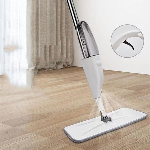 Microfiber Spray Mop – All-in-One Floor Sweeper with Refillable Bottle & Reusable Washable Pads