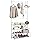 Multifunctional  4 Tier Shoe Rack Organizer + Simple Floor Coat Hat Rack with 8 hooks