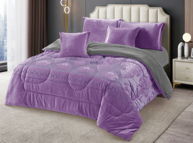 6-Piece Premium Heavy Silk Warm Duvet Set – 6x6/6x7 Luxurious Bedding with Bedsheet, Pillowcases & Throw Pillow Covers
