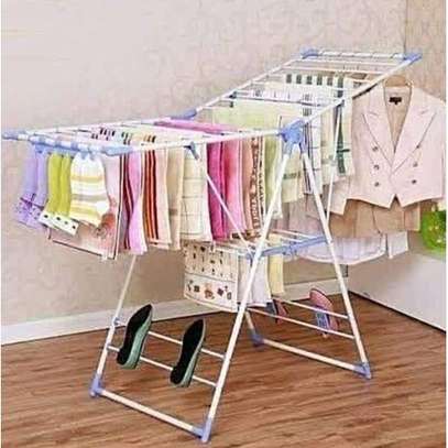 SteadySpred Heavy-Duty Butterfly Clothes Drying Rack – Rust-Proof Foldable - Portable Laundry Wing Stand with 10 Infinity Hooks Assemled